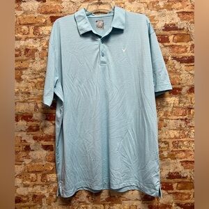 Men’s XL Callaway Light blue and white stripe Polo
